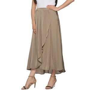 Lisa rinna Charmeuse crinkle maxi shirt sz large L